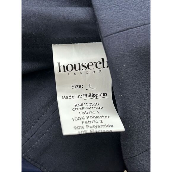 House of CB London Corset Lace Up Zip Back Stretch Navy Women's Size Large - Picture 9 of 9